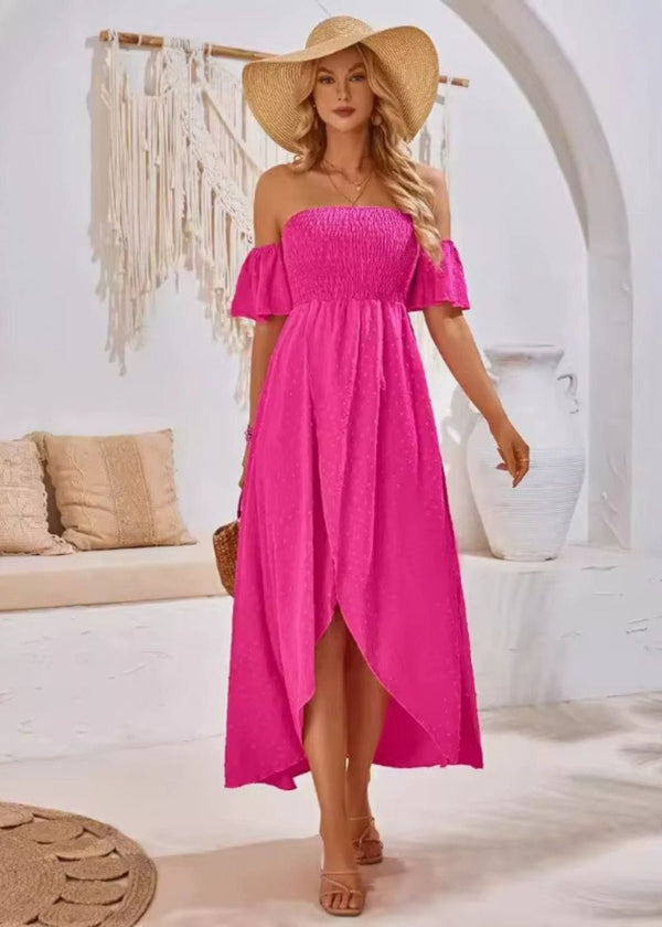 Robe Bohème Champêtre pour Mariage Rose / S