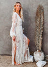 Robe Champêtre Blanche en Dentelle