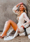 Robe Champêtre Blanche en Dentelle