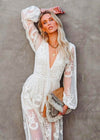 Robe Champêtre Blanche en Dentelle