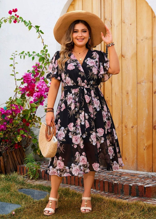 Robe Champetre Grande Taille Noir / XL