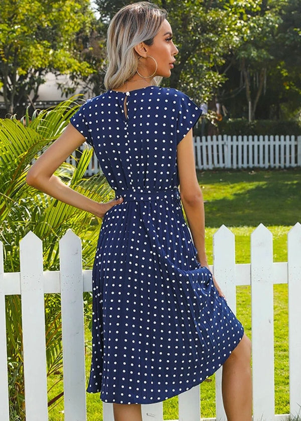 Robe Champêtre Jaune Bleu Marine / S