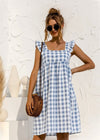 Robe Champêtre Rétro Bleu / S