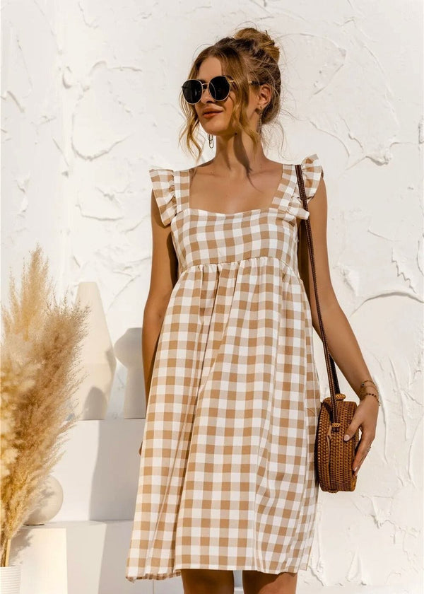 Robe Champêtre Rétro Kaki / S
