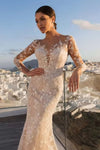 Robe de mariée bohème beige