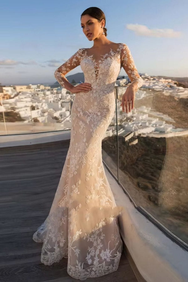 Robe de mariée bohème beige Ivoire / Sur mesure