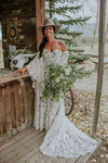 Robe de mariée fluide Bohème chic Ivoire / Sur mesure