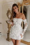 Robe de mariée bohème épaule nue Ivoire / Sur mesure