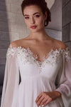 Robe de mariée bohème femme enceinte Blanc / Sur mesure