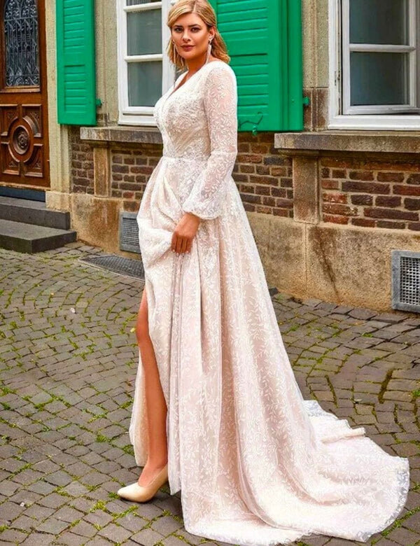 robe de mariée boheme femme ronde Ivory / Sur Mesure