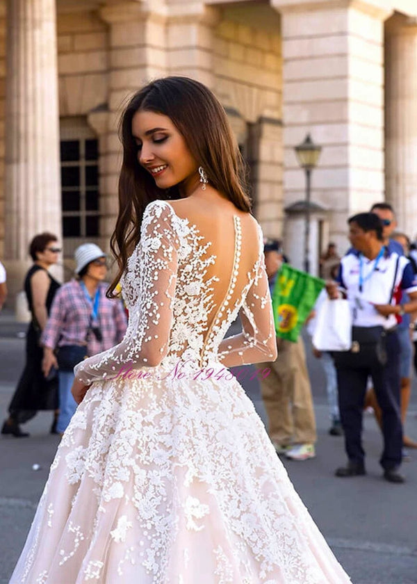 Robe de Mariée Champêtre Manche Longue