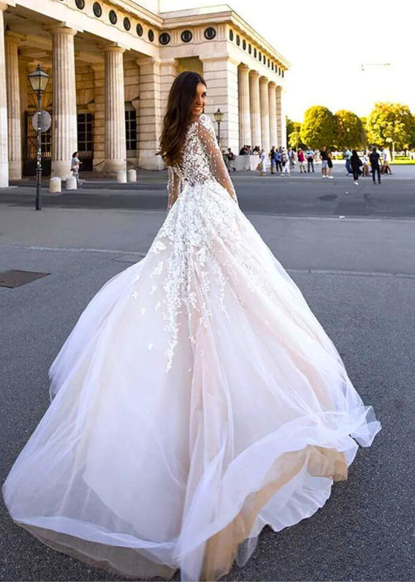 Robe de Mariée Champêtre Manche Longue