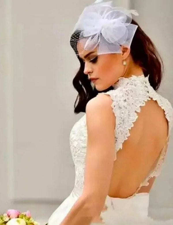 robe de mariée courte bohème Blanc / Sur Mesure