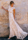 Robe de Mariée Dentelle Bohème Chic Champêtre Blanc / Sur mesure