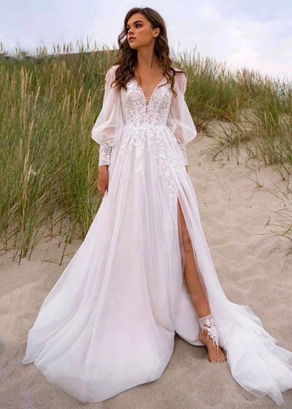 Dentelle Bréal Robe Longue Robe De Mariée Dentelle Champêtre