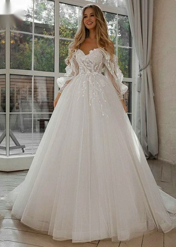 Robe de Mariée pour Mariage Champêtre Blanc / Sur mesure