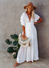 Robe Longue Esprit Champêtre Blanc / Taille unique