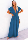Robe Longue Esprit Champêtre Bleu / Taille unique