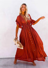Robe Longue Esprit Champêtre Corail / Taille unique