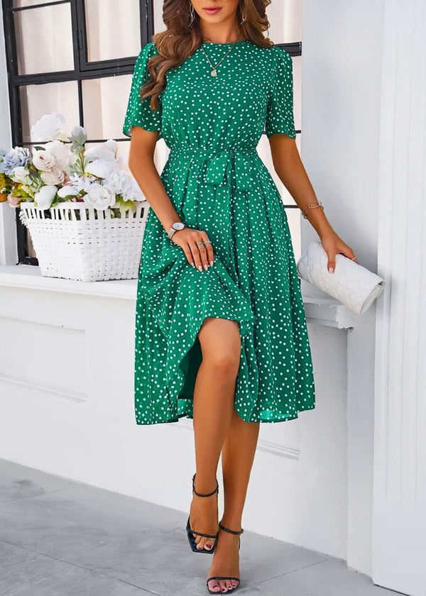 tenue champetre chic femme mariage green dress / L