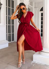 tenue demoiselle d'honneur champetre Wine Red / L