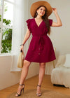 tenue mariage champetre femme ronde Red / XXXL