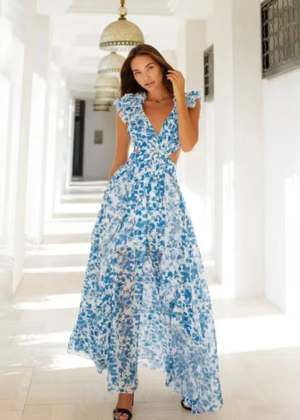 Tenue Mariage Thème Champêtre Bleu / S