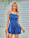 Combinaison Short Champêtre Chic Bleu / S