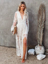robe blanche bohème chic femme WHITE / XXL