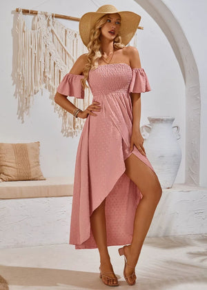 Robe Bohème Champêtre pour Mariage Rose pale / S