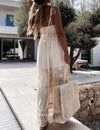 Robe bohème chic beige