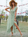 Robe bohème chic verte