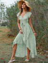 Robe bohème chic verte