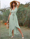Robe bohème chic verte