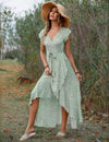 Robe bohème chic verte