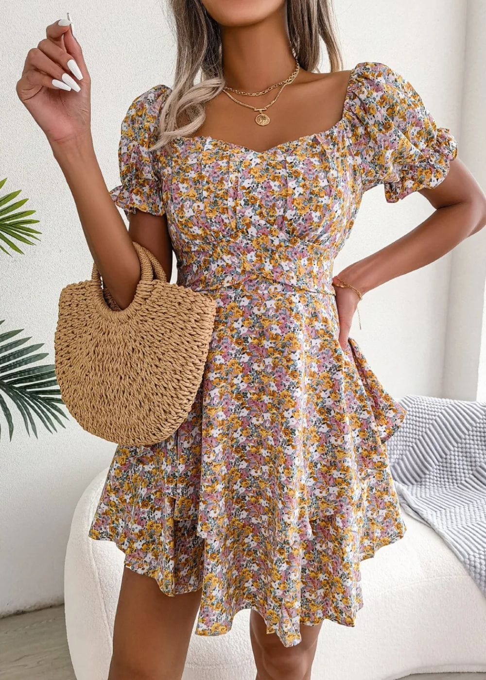 Robe Bohème pour Mariage Beige / S