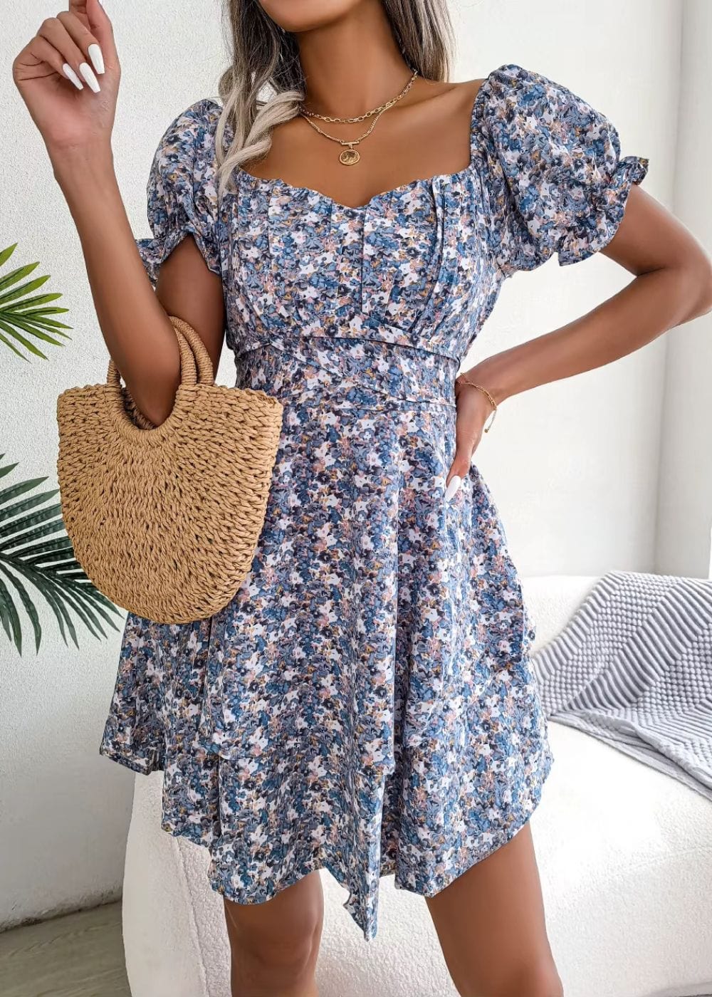 Robe Bohème pour Mariage Bleu / S