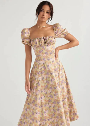 Robe Champêtre Année 40 Beige / XS