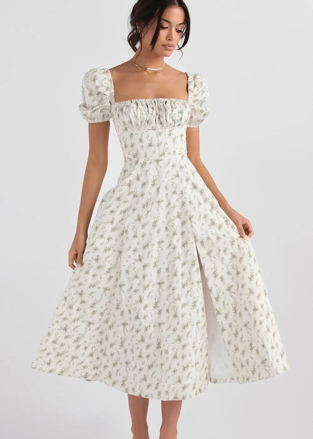 Robe Champêtre Année 40 Gris / XS