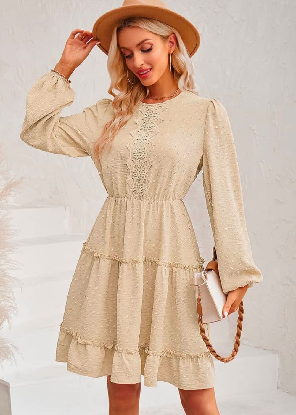 Robe Champêtre Automne Beige / S