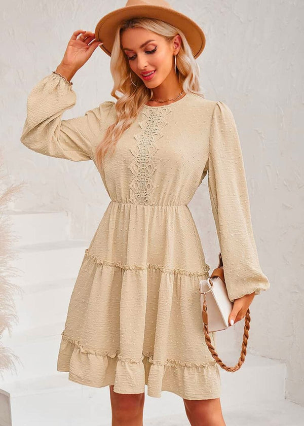 Robe Champêtre Automne Beige / S