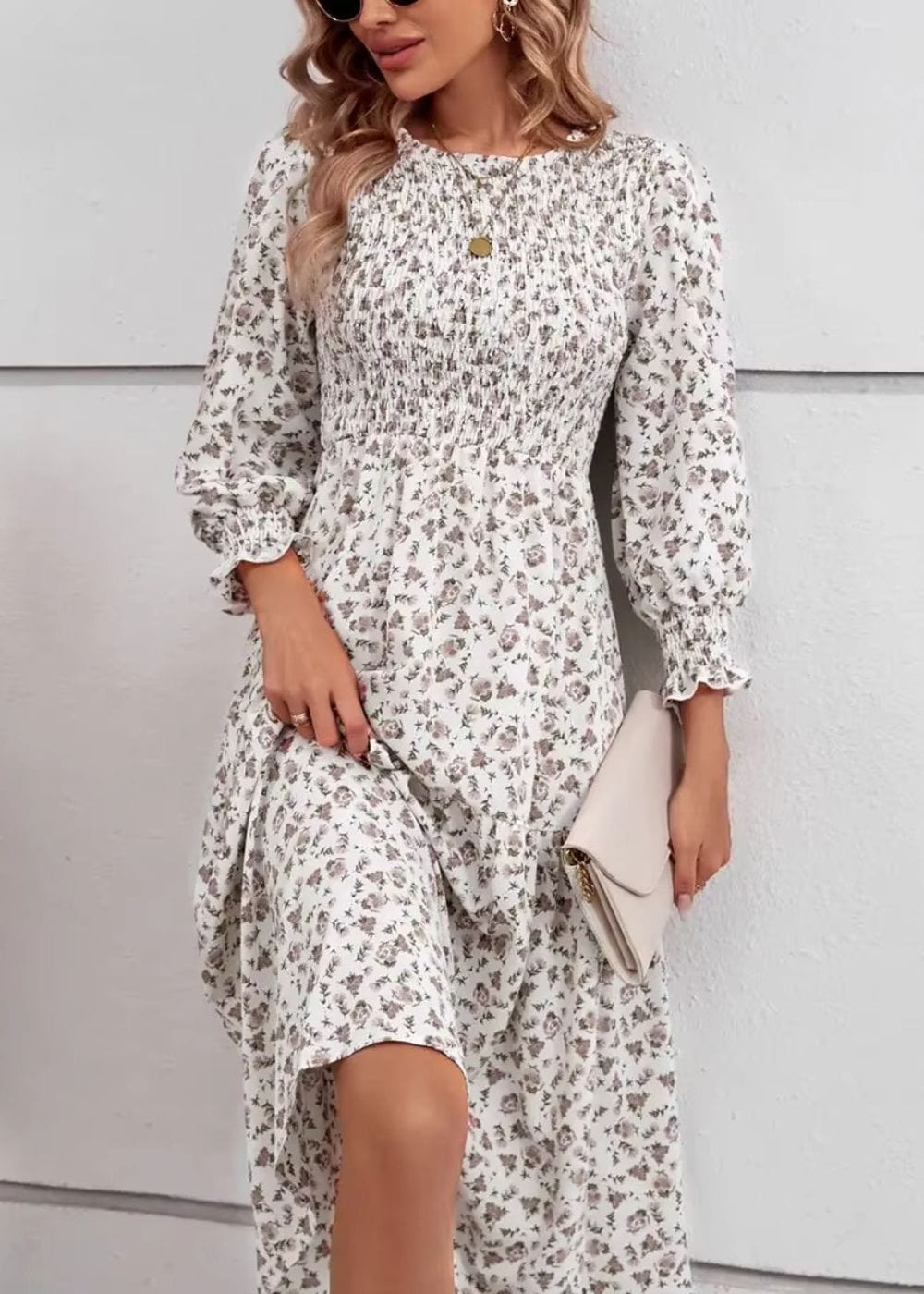 Robe Champêtre Baptême Blanc / S