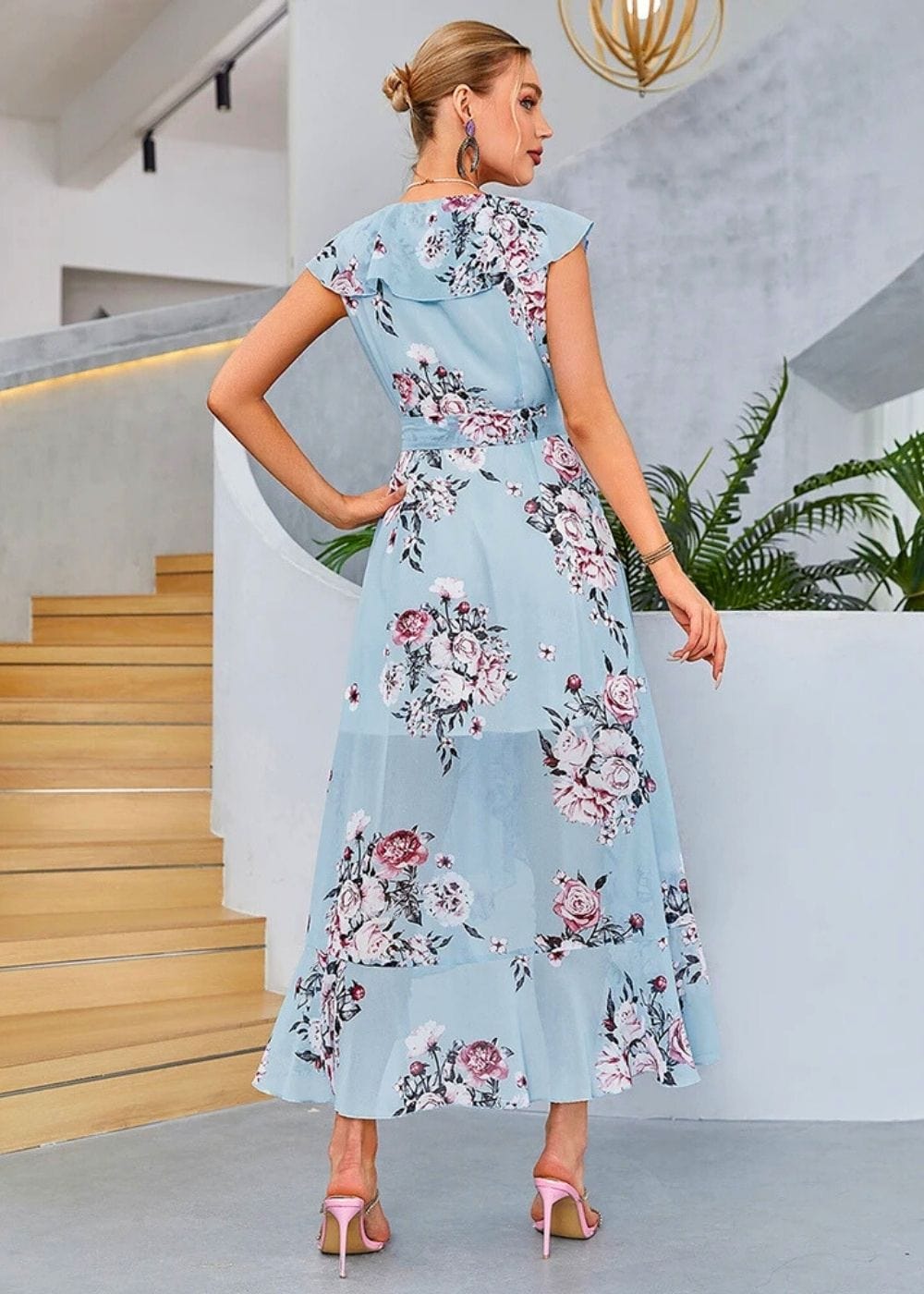 Robe Champêtre Bleu
