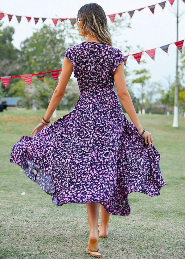 Robe Champêtre Bleu Marine