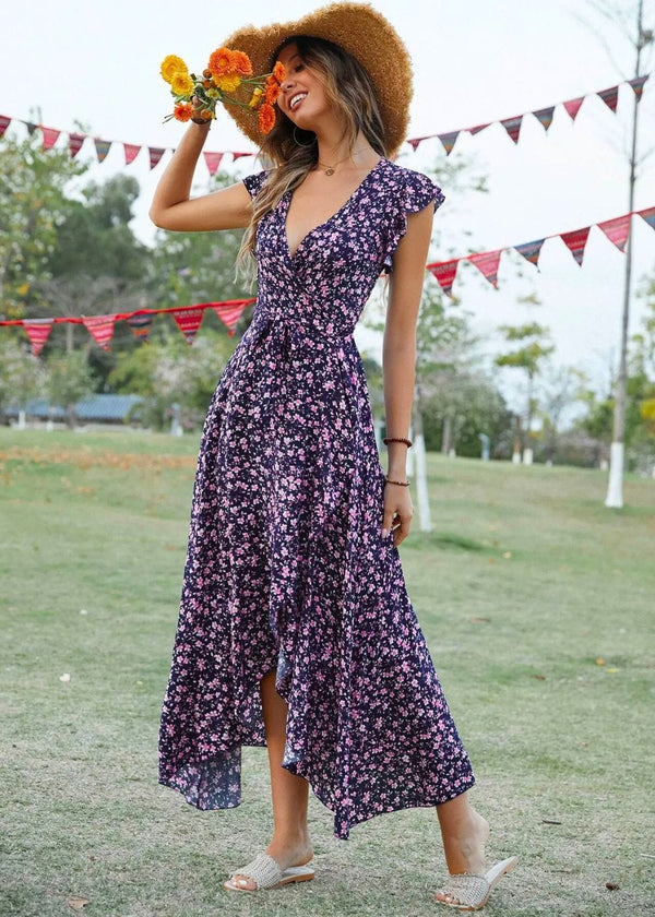 Robe Champêtre Bleu Marine