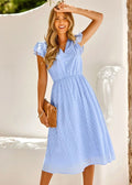 Robe Champêtre Chic Pastel Bleu pastel / S