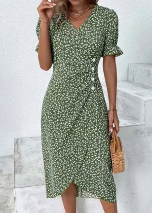 Robe Champêtre Chic Verte