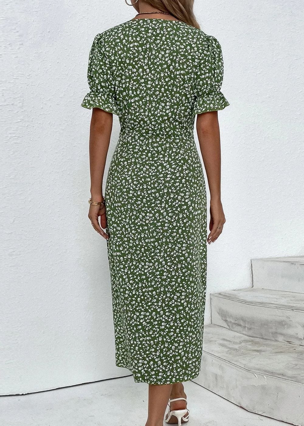 Robe Champêtre Chic Verte