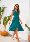 Robe Champêtre Femme Chic Bleu / S
