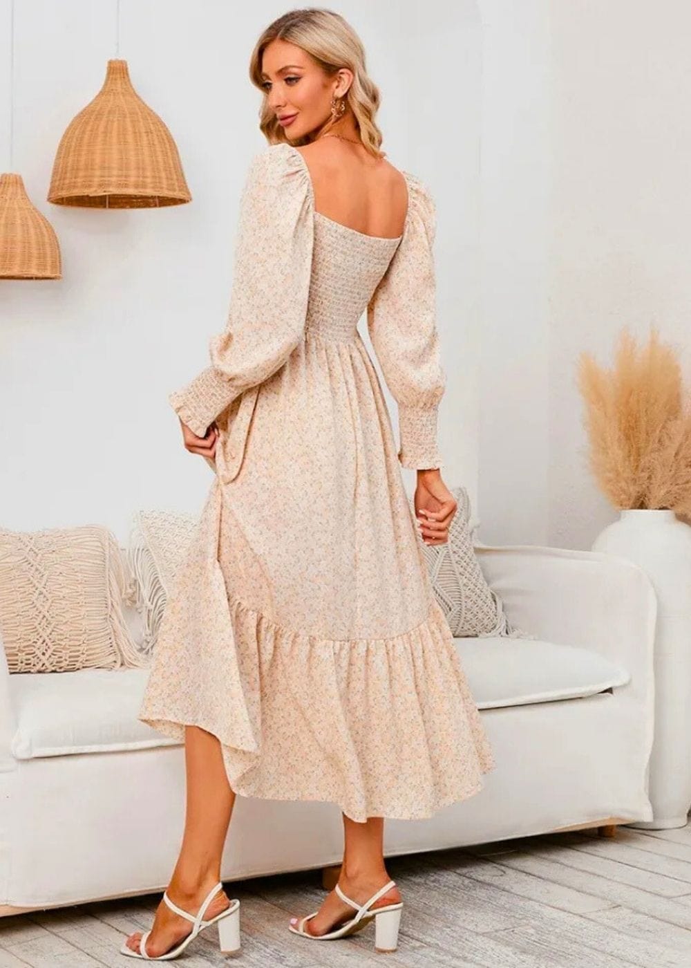 Robe Champêtre Manche Longue